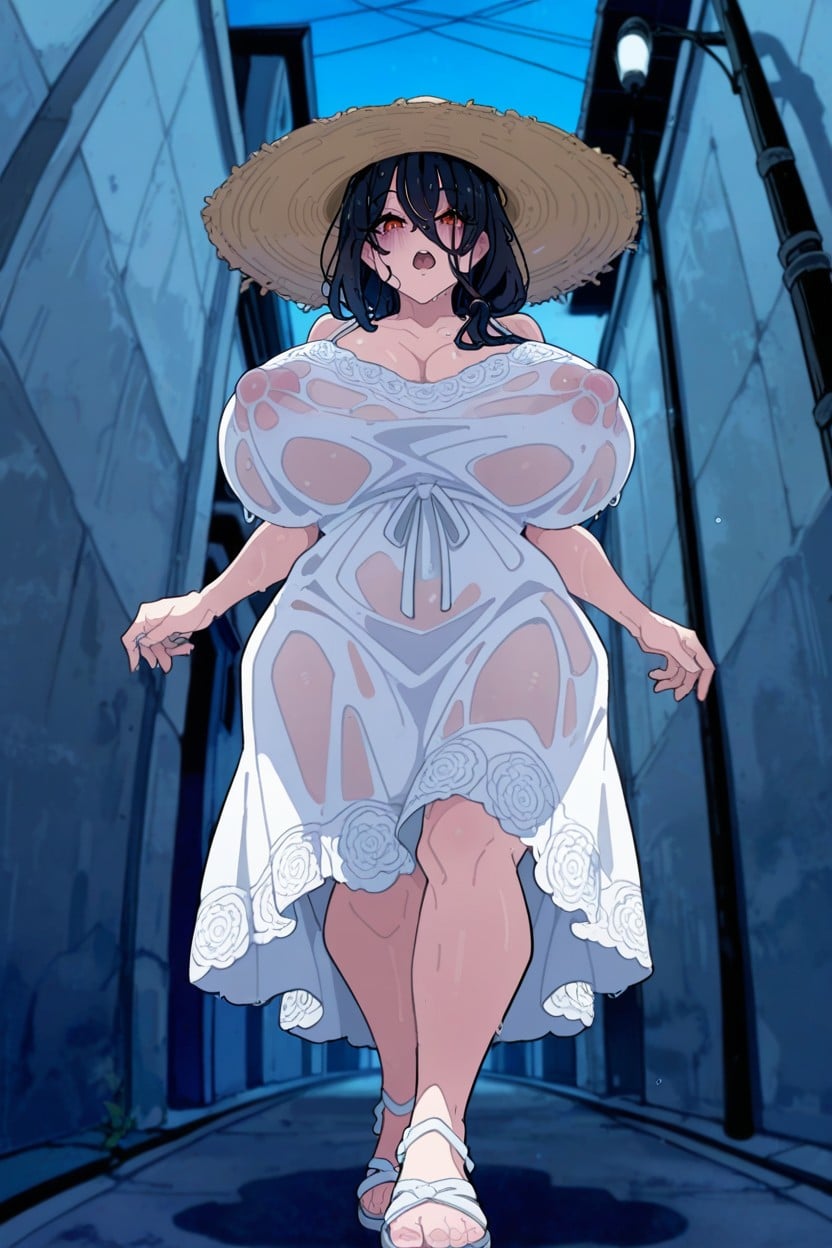 Nighttime, Snatched Waist, Wide Eyes Hentai AI Porn