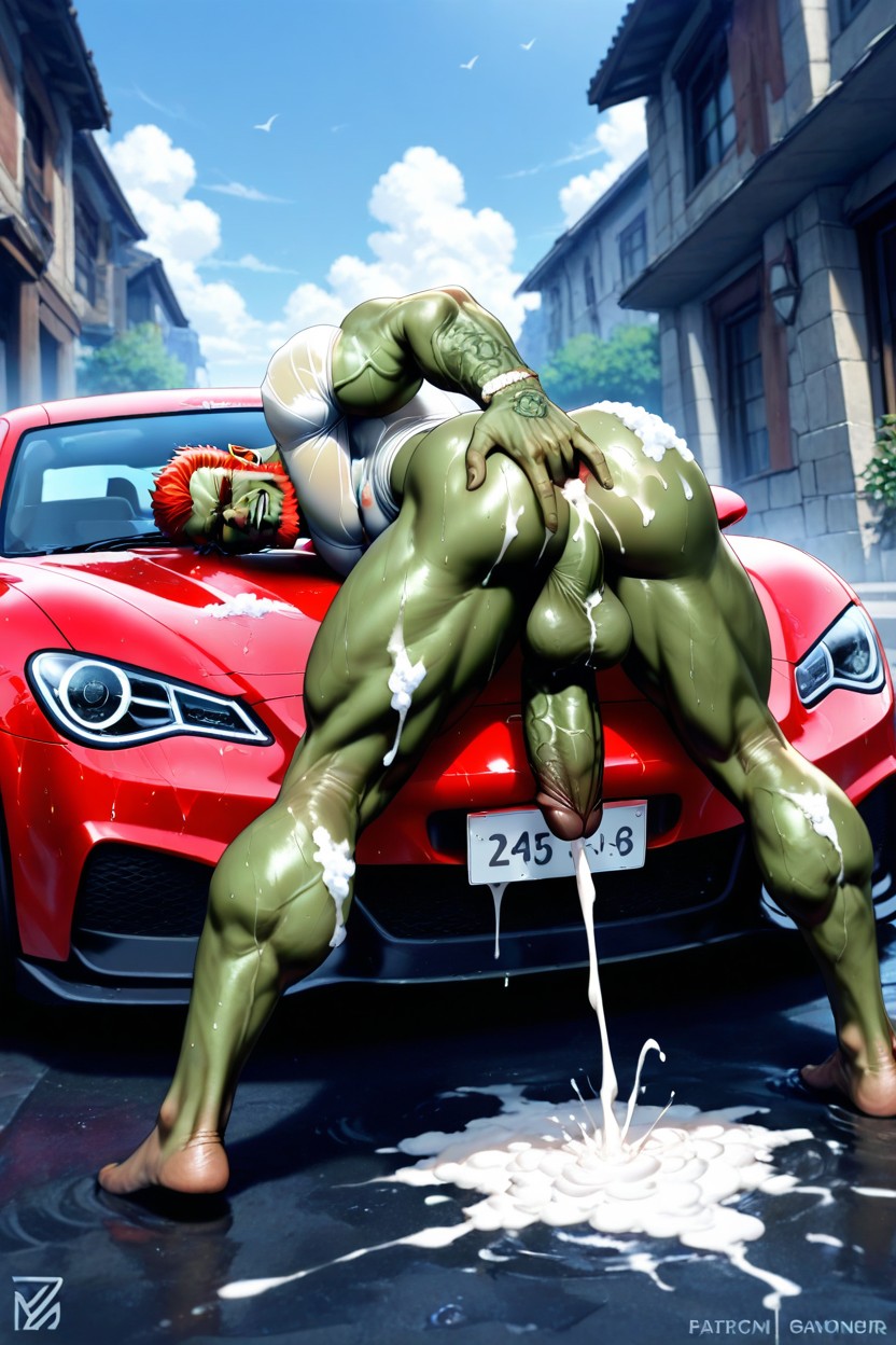 Erect Cock, Huge Cumshot, Large AI Gay Porn
