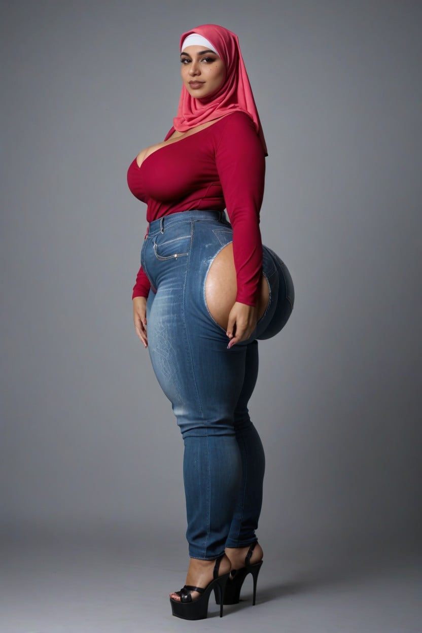 Skimpy Thong, ’s, Platform Shoes AI Porn