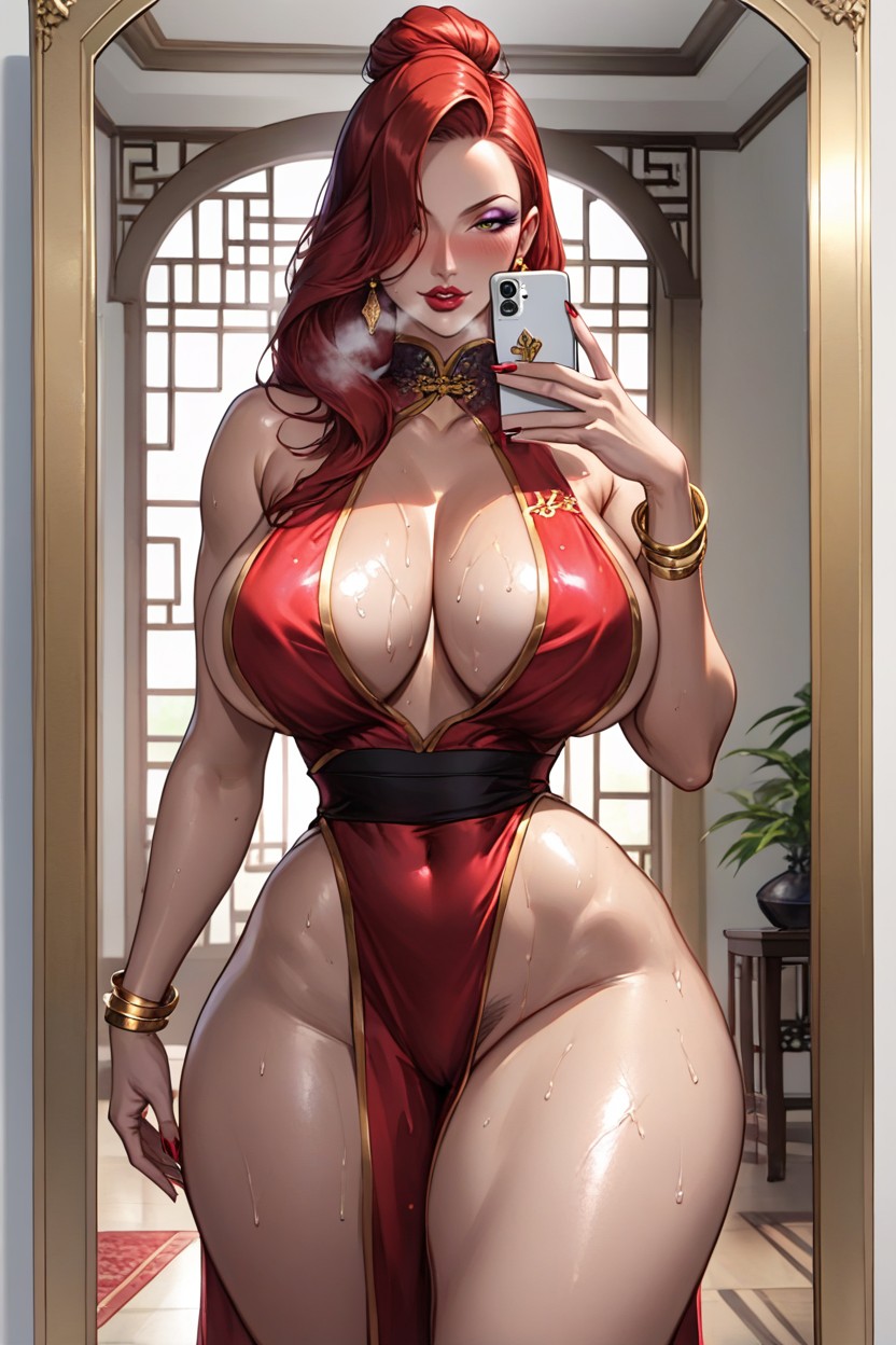 Blushing, Massive Ass, 巨乳 AI黃漫