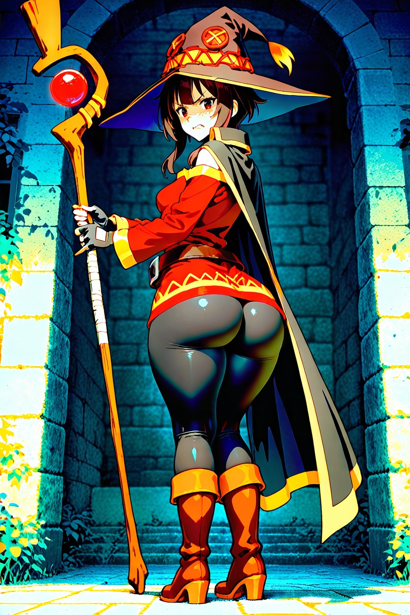 Perfect Thighs, Round Buttocks, 側面図 ヘンタイAIポルノ