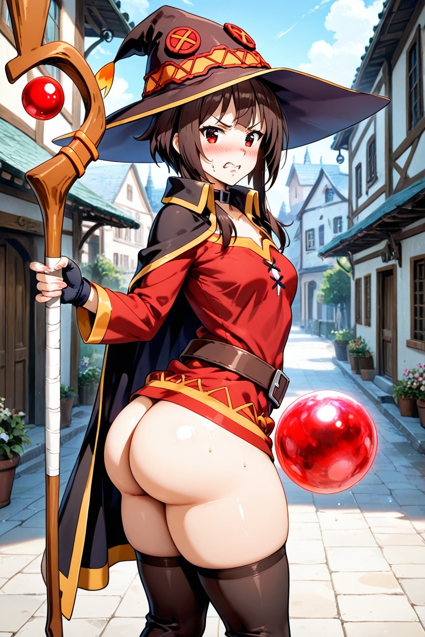 Angry, And A Simple Brown Belt, Small Breasts Hentai AI Porn