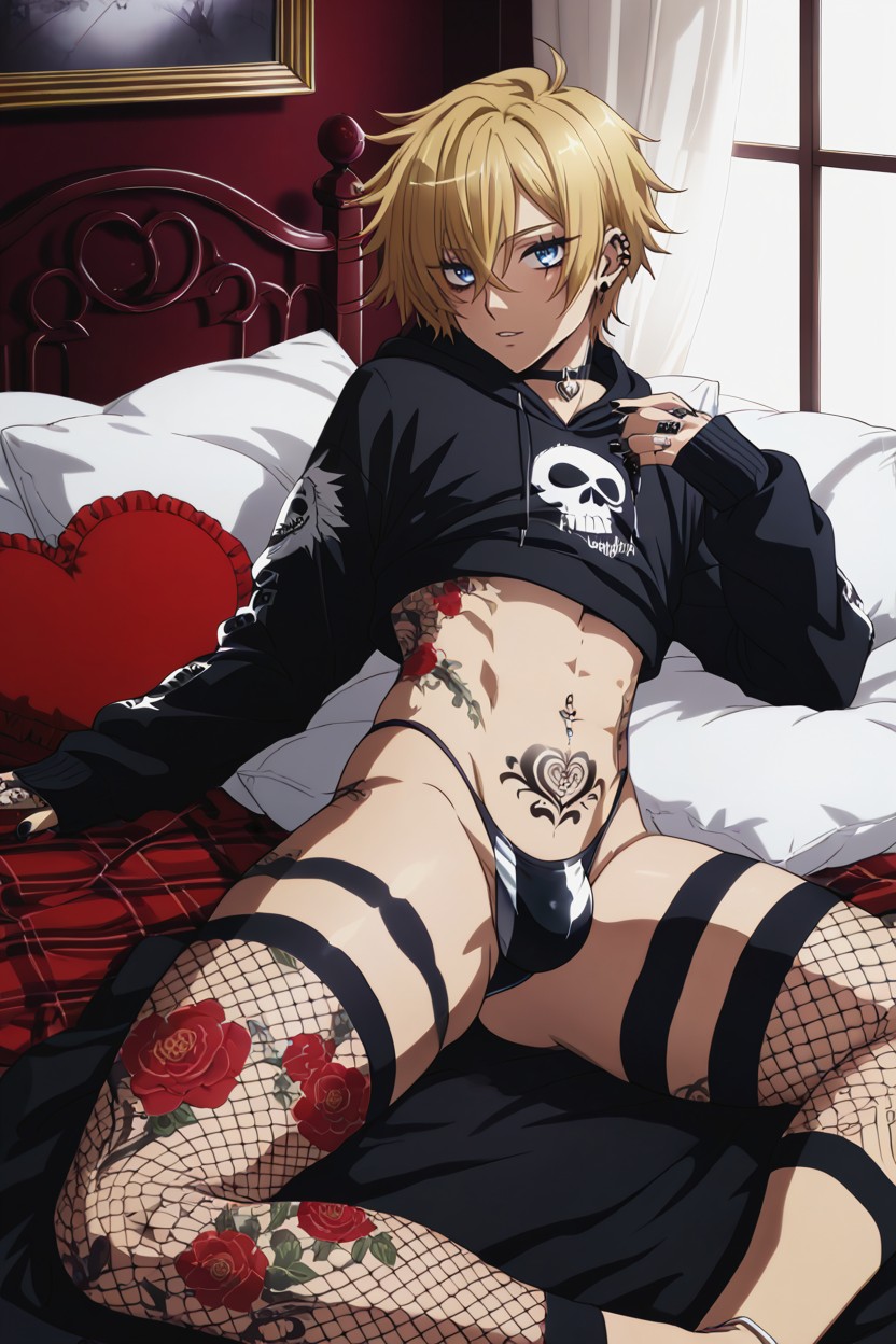 Mini Skirt, Goth, Pretty AI Gay Porn