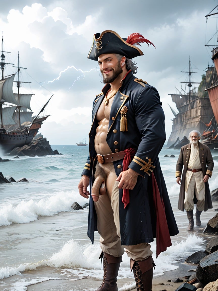 Eyepatch, Pirate Boots, Saggy Balls AI Gay Porn