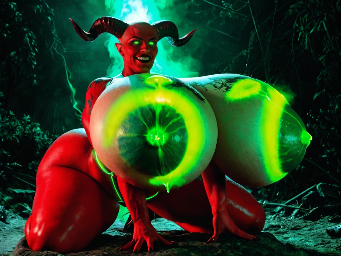 Vista Frontal, Green Fluorescent Lighting, Waist Porno IA