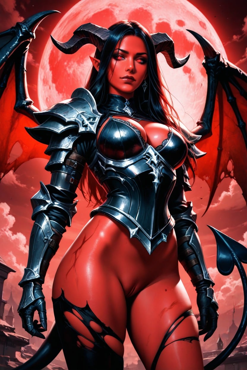 Lean Body, Red Eyes, Ultra Detailed AI Porn