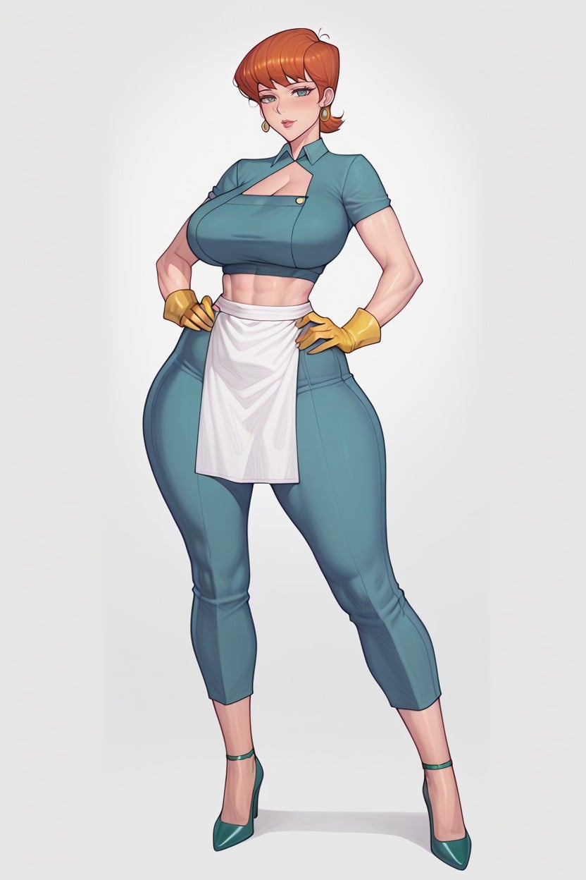 Curvy Figure, Extremely Wide Hips, Lean Body Hentai AI Porn