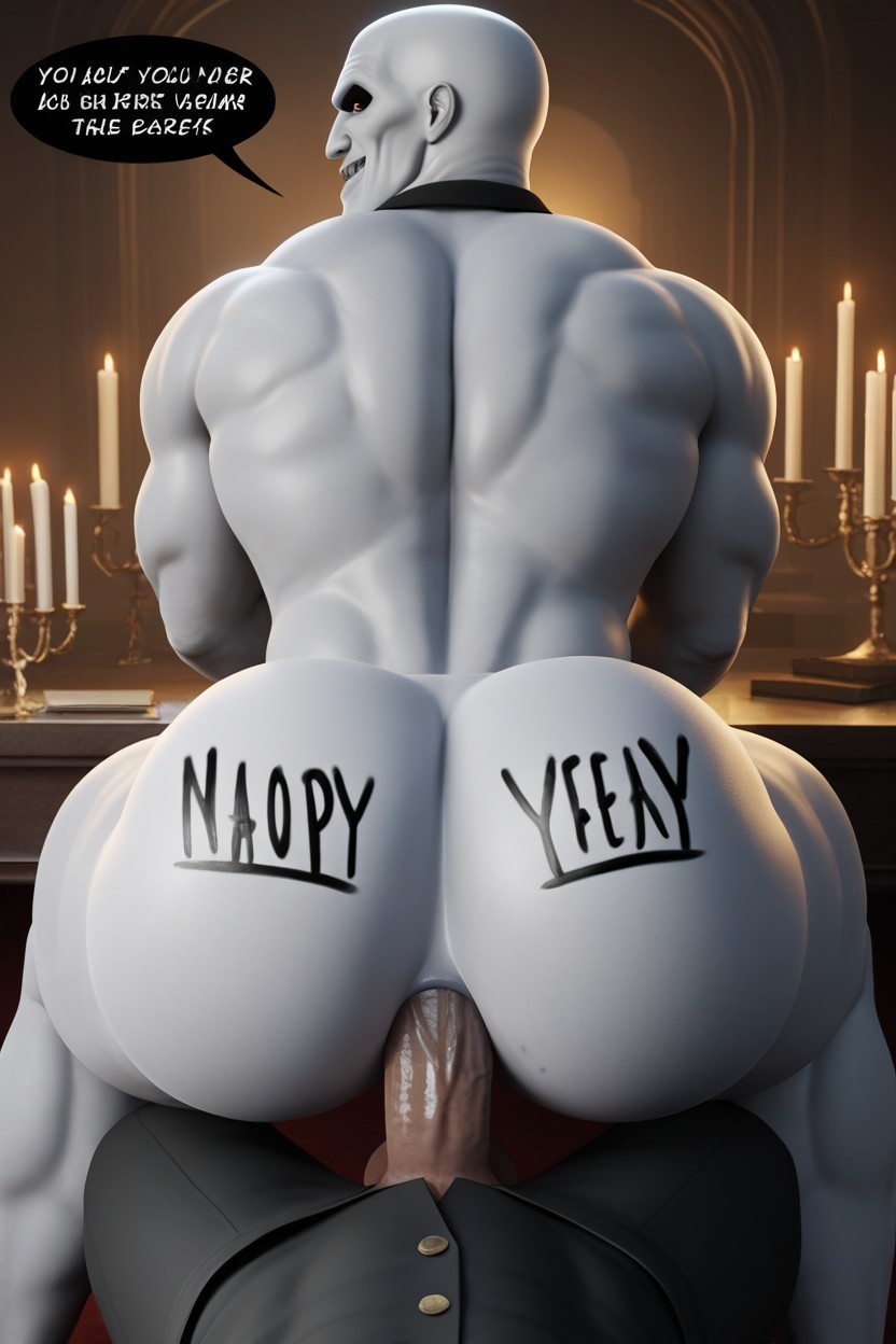 Tight Round Muscle Ass, Mansion, Extremely Large Ass AI Gay Porn