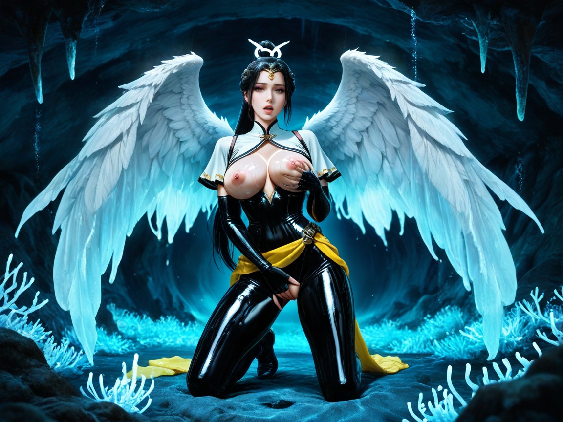 Illuminating Floating Dust Across The Cavern Hyper-detailed Textures, Blue Grass, Grabbing Boobs Hentai AI Porn