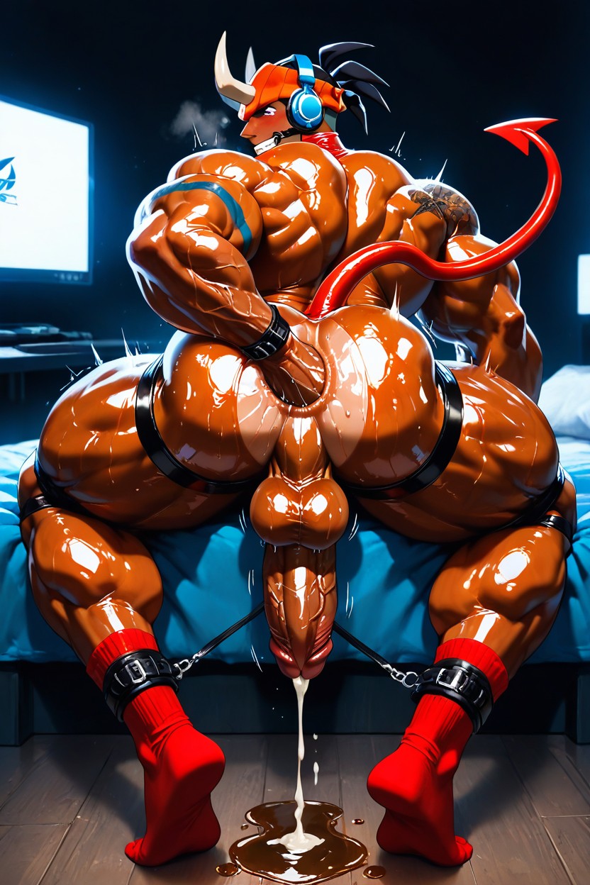 Hot And Seductive, Front View, Girthy Penis AI Gay Porn