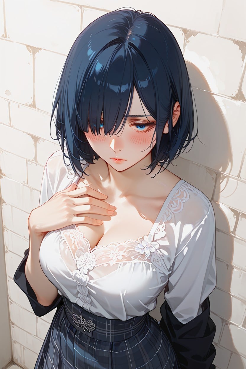 Plaid Skirt, Straight Smooth Hair, Pixie Hentai AI Porn