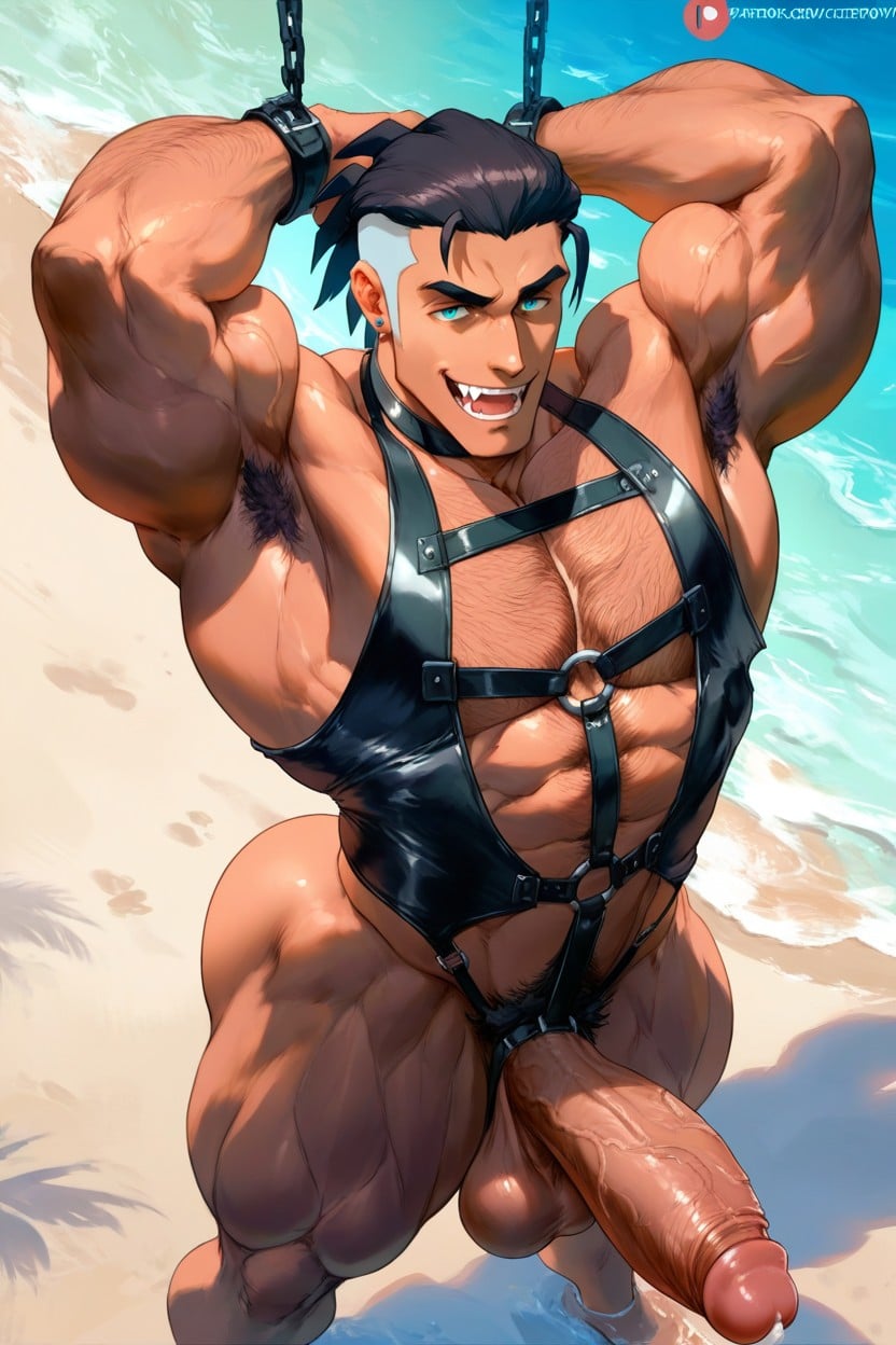 Top Down, Oversized Muscles, Raihan From Pokémon AI Gay Porn