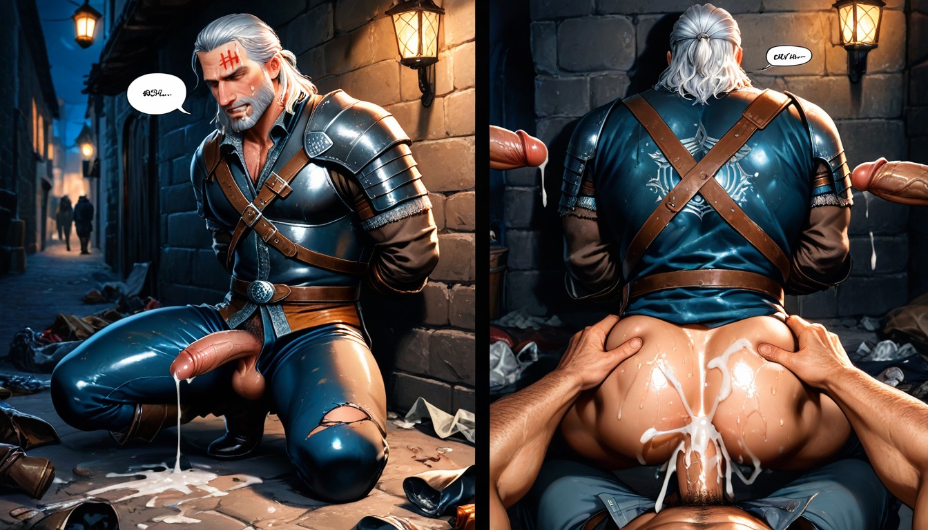 White Hair, 25+, One Man Gets Fucked By Several Big Muscular Men AI Gay Porn