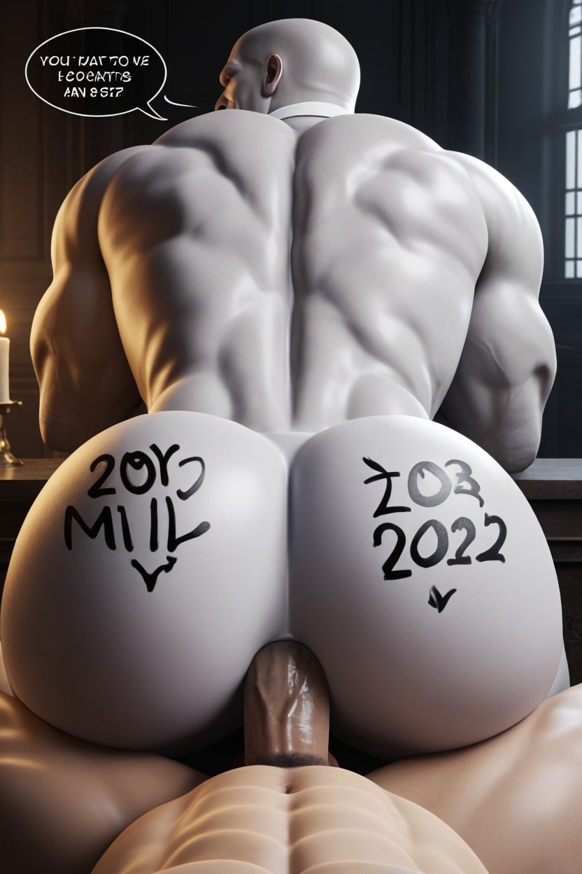 Scary, Muscular, Smirk AI Gay Porn