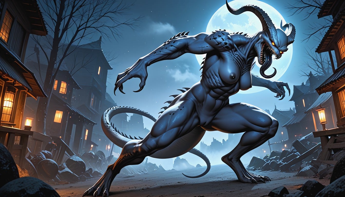 Black Tongue, Model, Naked Furry AI Porn