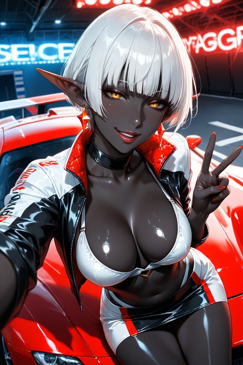 Afternoon, Medium Breasts, Shiny Skin Porno IA Hentai