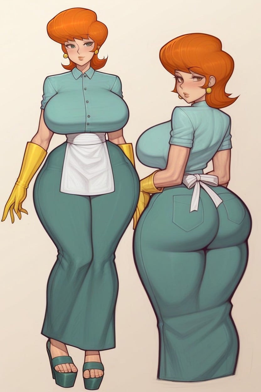 Perfect Thighs, American, Arched Back Hentai AI Porn