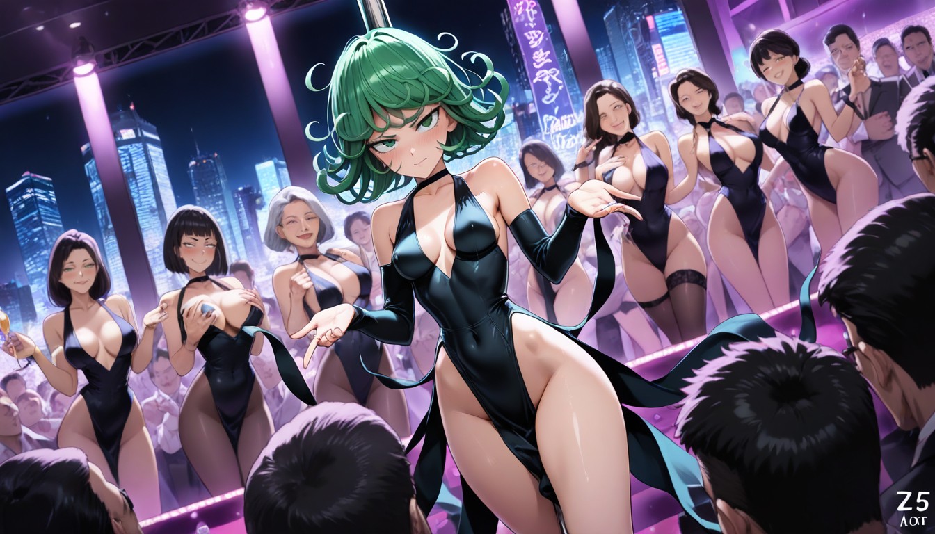 Body, A Lot Of Men Near To Tatsumaki, Crowd AI Porn