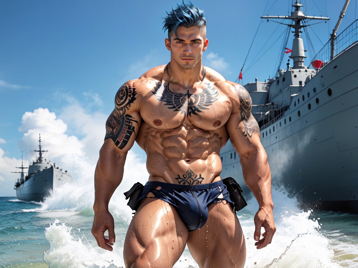 Broad Shoulders, Massive Bulge, Hdr AI Gay Porn