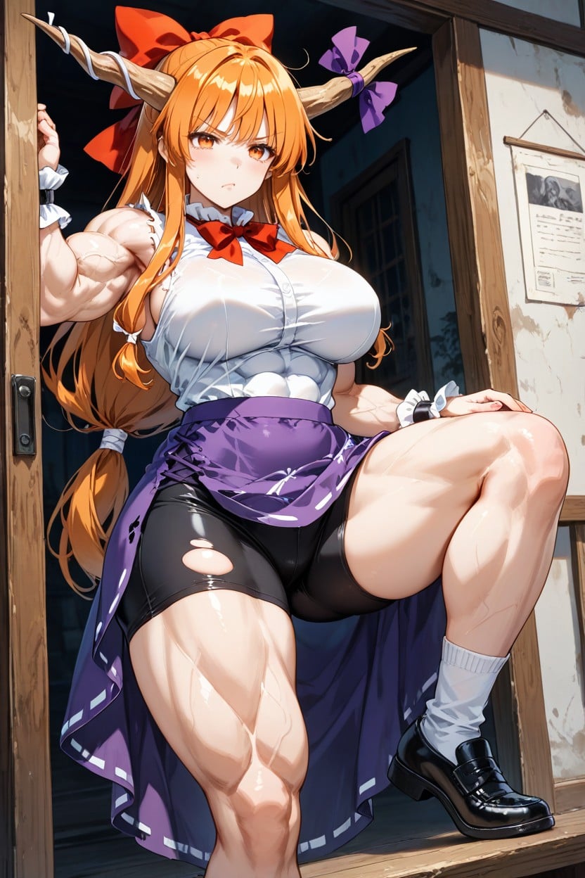 Wrist Cuffs, Red Bowtie, Oni Hentai AI Porn