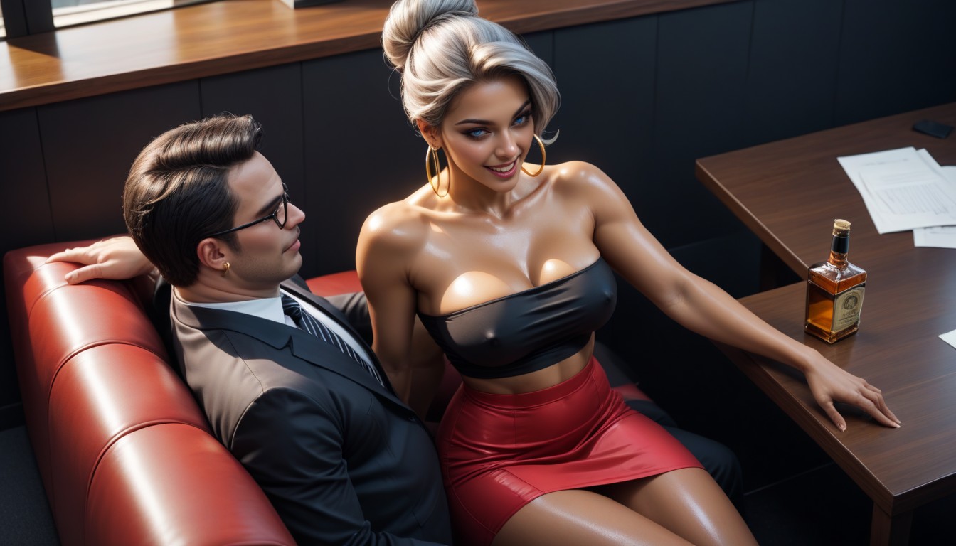 Red Skirt, 18+, Pechos Medianos Porno IA
