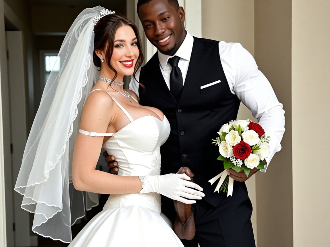 Wonderful Princess Wedding Bride, Massive Extreme Thick Black Cock, Mouth Wide Open Porno IA