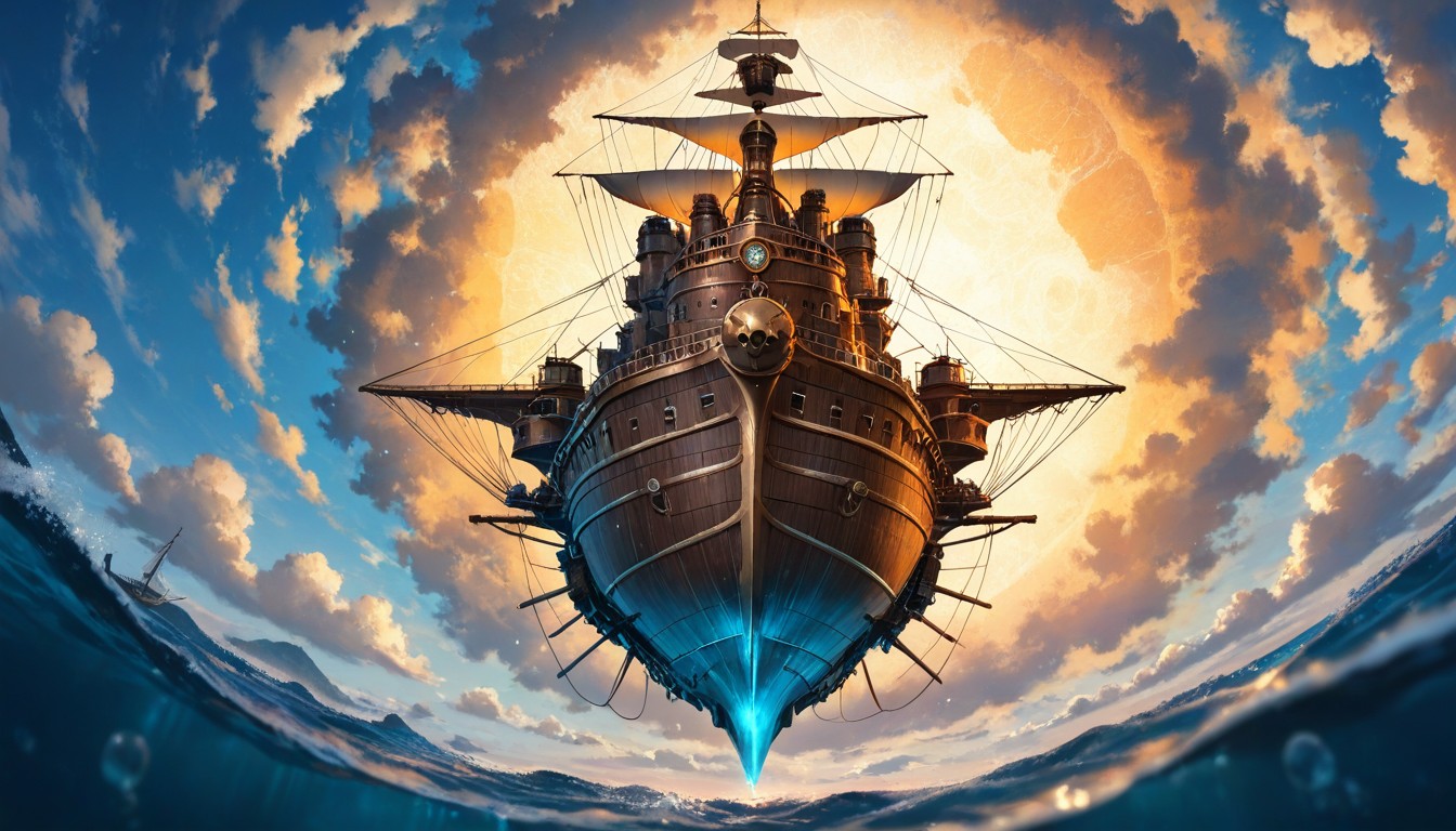 Front-side View, Golden Hues, Bottom Up AI Porn