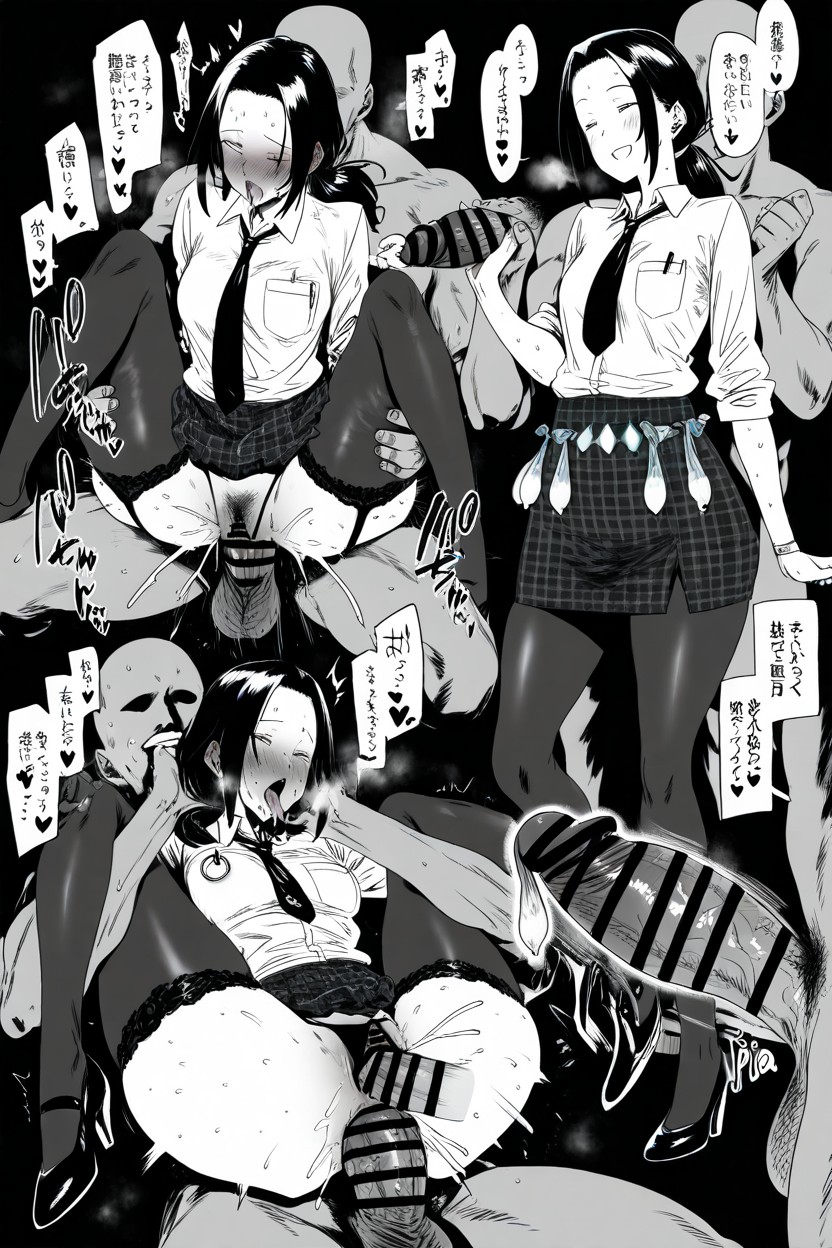 Dark Skin, Gangbang, Monochrome Hentai AI Porn