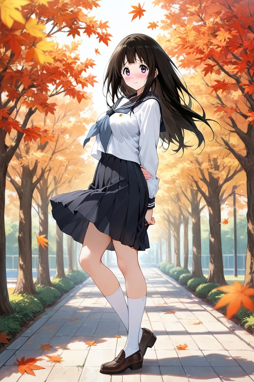 K, Leaves Flying, Hyouka Style Hentai AI Porn