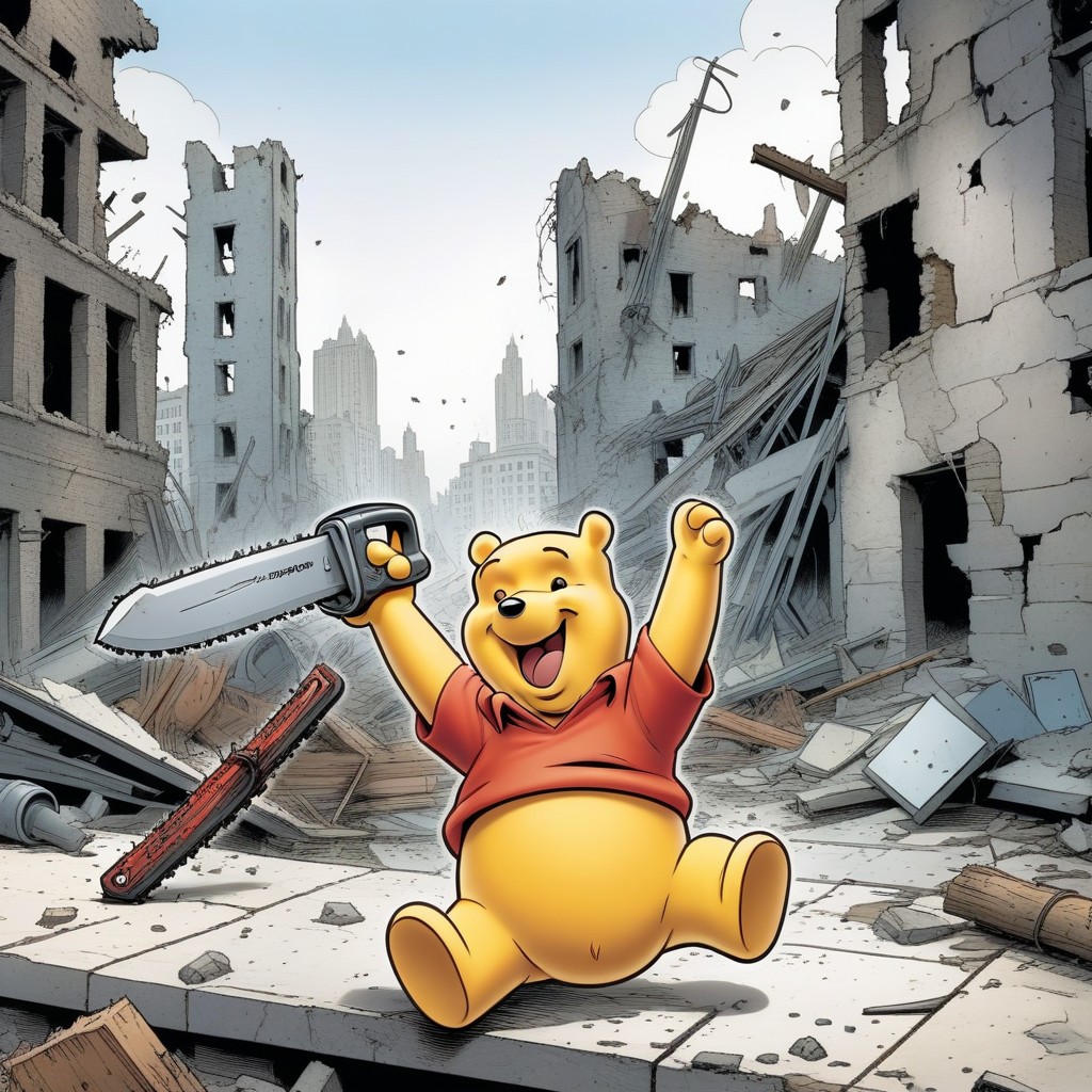 Looking At Viewer, Screenshot From Winnie The Pooh Comic, Single Page Comic Porno IA