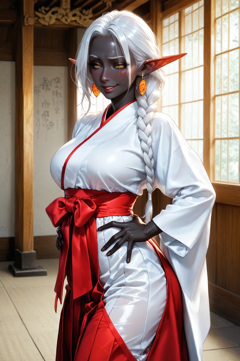 Soft Light, Solo, Long Bangs Hentai AI Porn