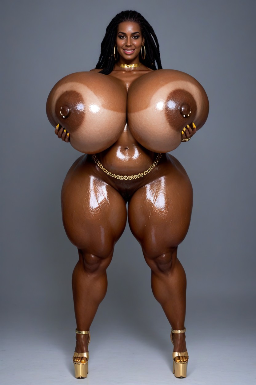 Looking At Viewer,solid Color Background, Stand With Your Legs Spread,legs Spread Apart, Beautiful Face Porno IA