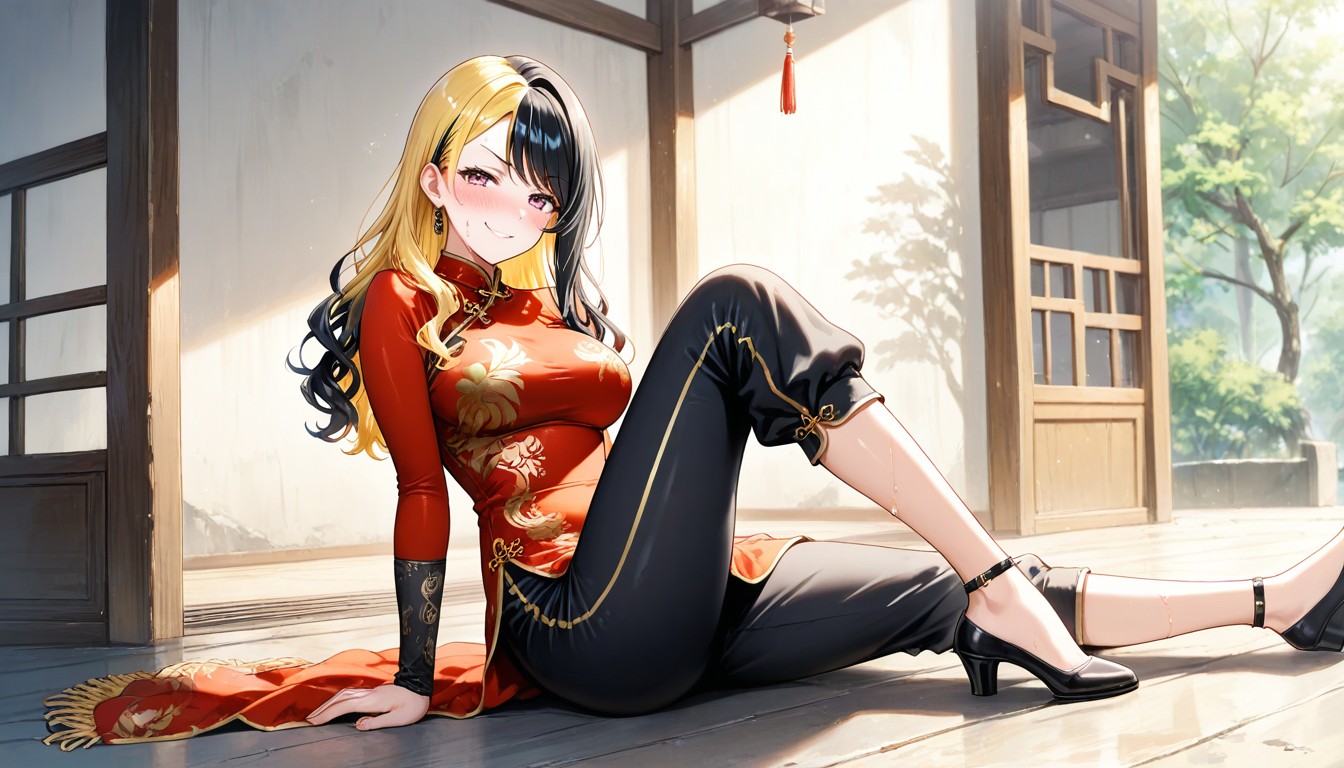 Girl, Black Hair, Heavy Sweat AI Porn