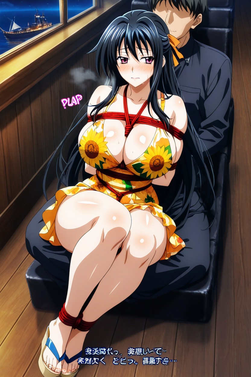 Rounded Breasts, Blushing, Arms Behind Back Hentai AI Porn