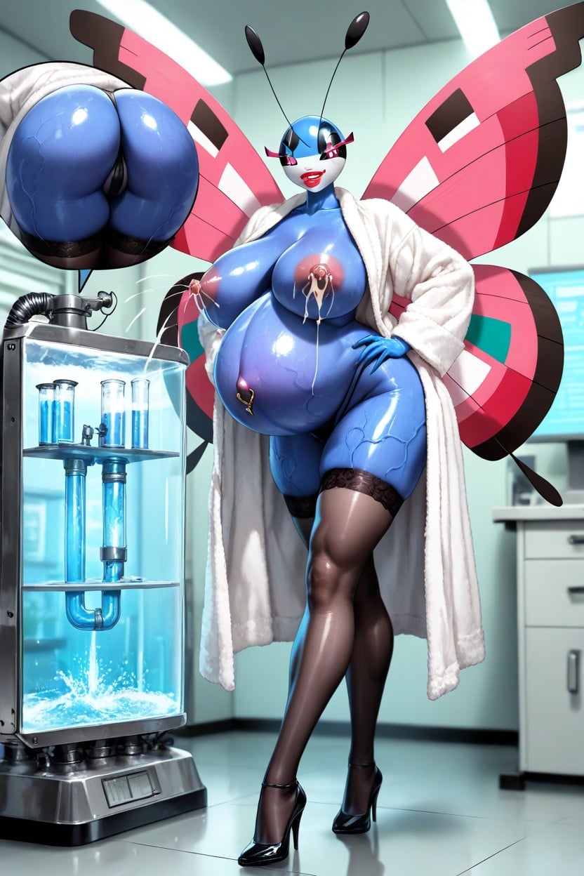 Bouncing Tits, Nipple Piercing, Model Hentai AI Porn