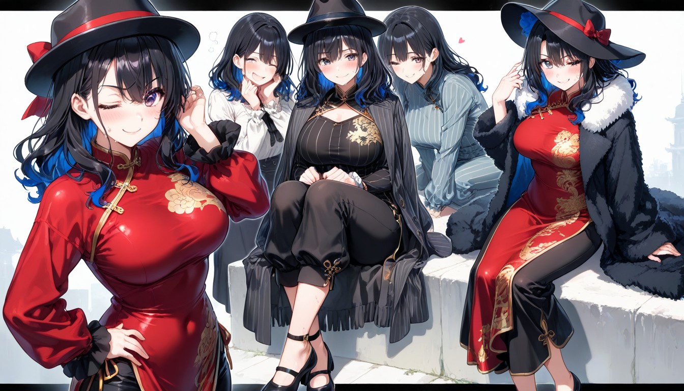 Wide Coat Sleeves, 20+, Chinese Dress AI Porn