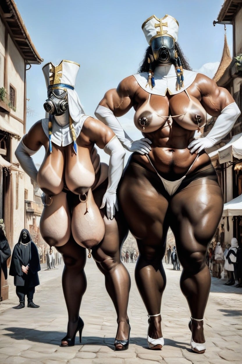 Giant Hanging Breasts, Extremely Large Ass, Shaman Clothing AI Porn