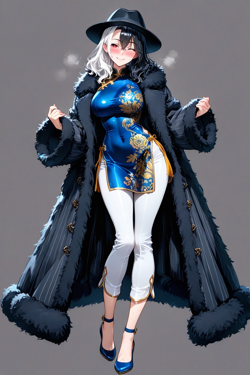 Pechos Medianos, Fur Coat Collar, Sidelocks Porno IA