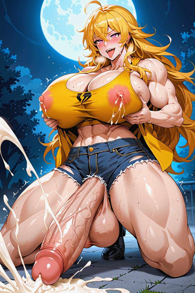 Sweating, Extremely Massive Ass, Erect Hyper Cock Hentai AI Porn