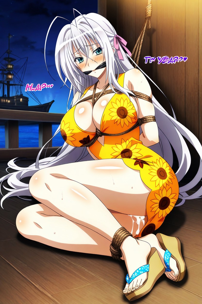 Night, Massive Breasts, Laying Hentai AI Porn