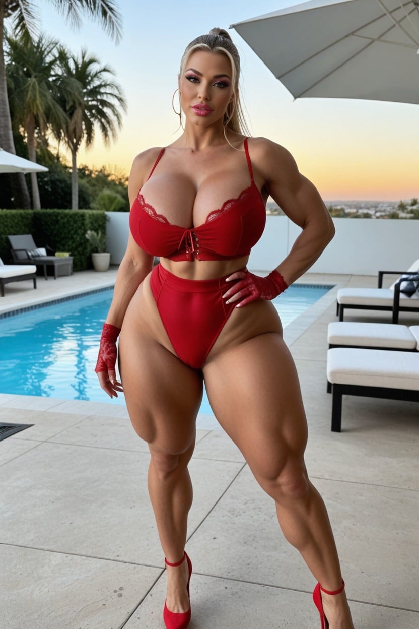 Silk Gloves Above The Elbow, Cinematic, Russian Bimbo AI Porn