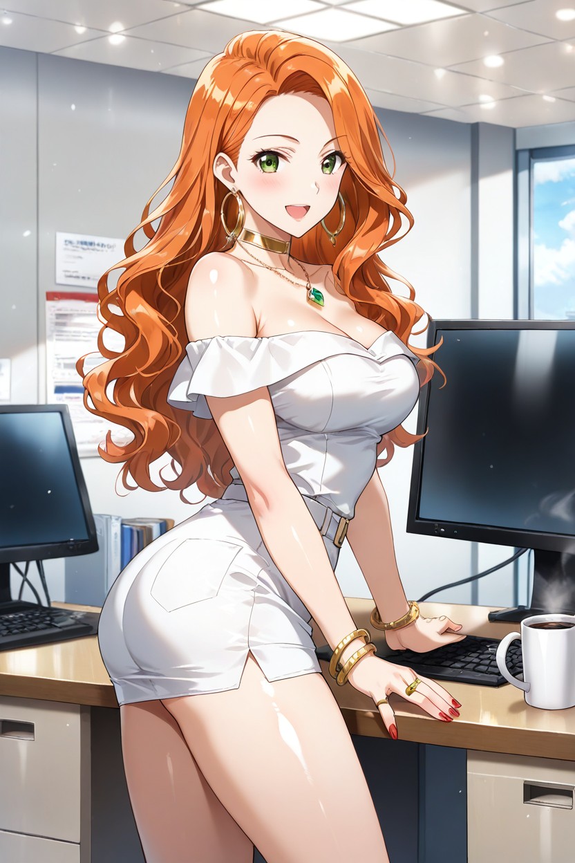 Horny, Off-shoulder, Happy Hentai AI Porn