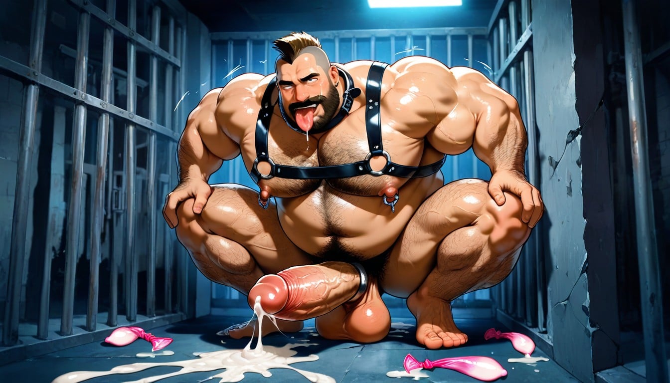 Motion Lines, Facial Hair, Puffy Nipples AI Gay Porn