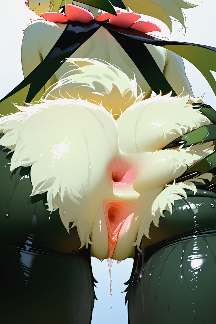 Spreading Ass, Whole Body Wet, Big Ass Furry AI Porn