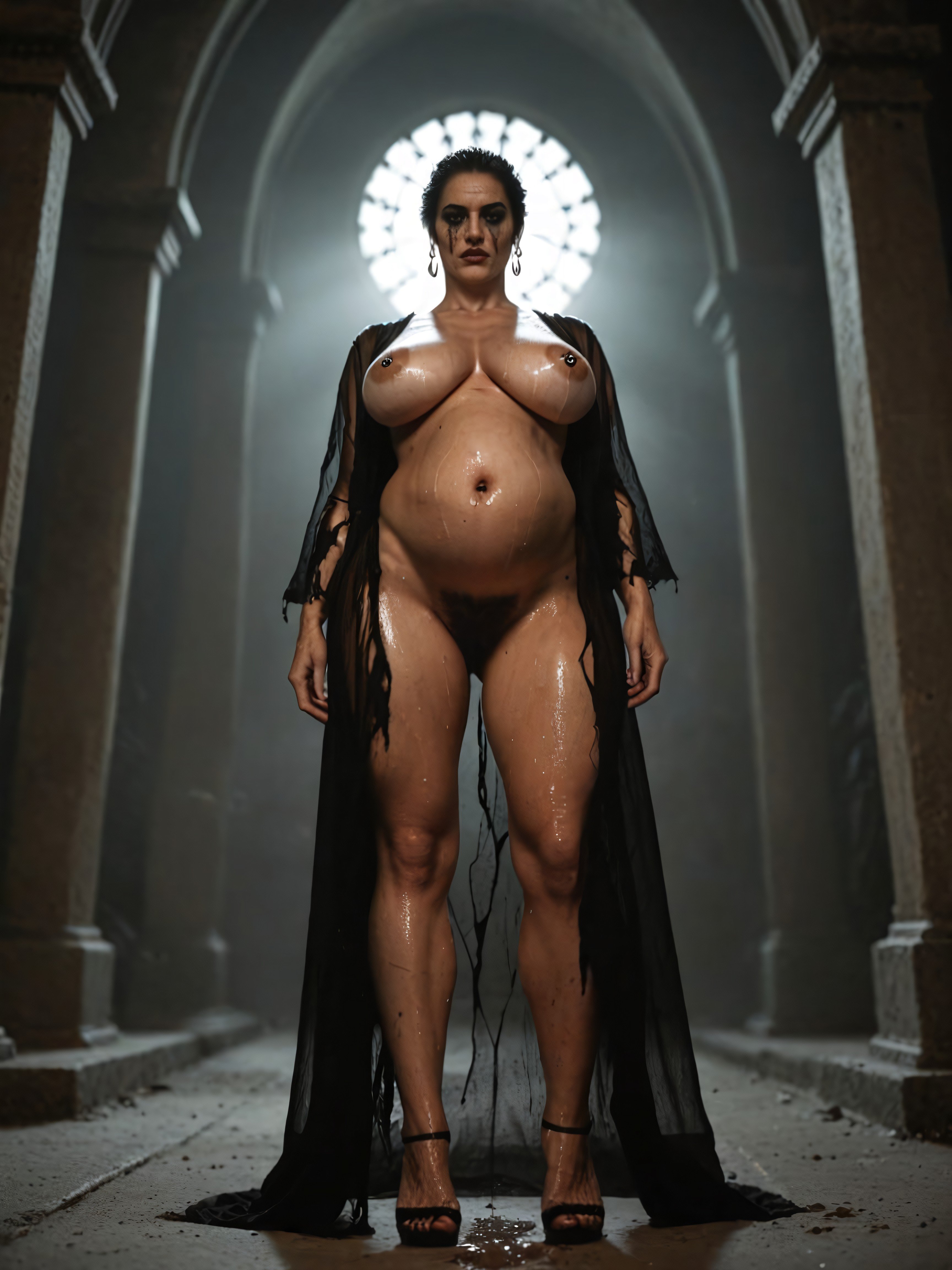 Medium Ass, Backlit, Restrained MILF AI Porn