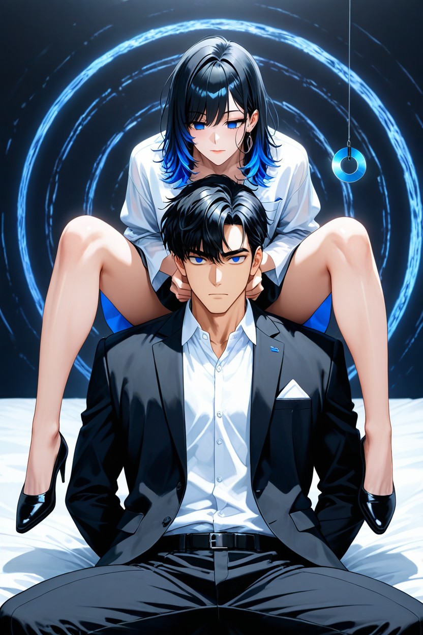 Empty Eyes, 25+, Black Jacket Over Shirt AI Gay Porn