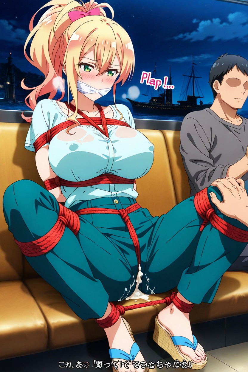 Tied With Very Tight Ropes, Long Hair, Cleave Hentai AI Porn