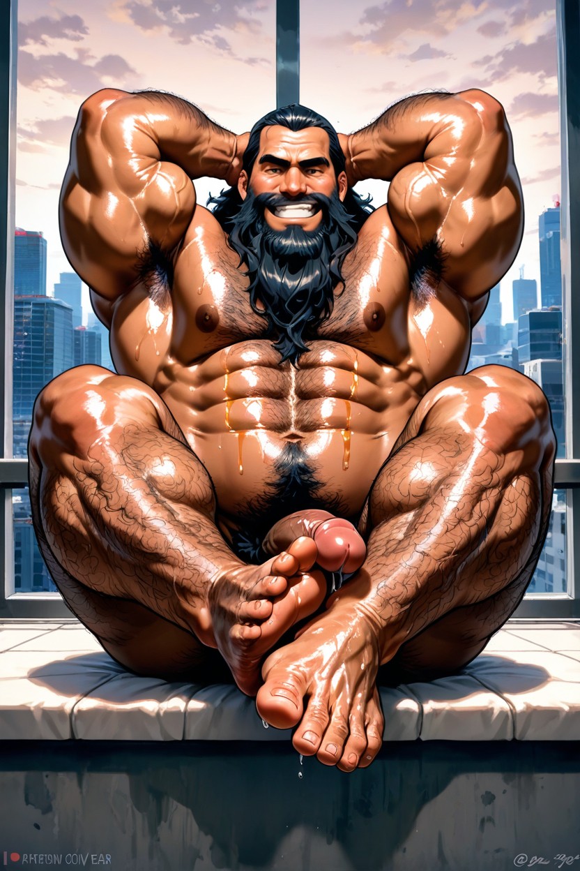 Huge Muscles, Bara, Looking At Viewer AI Gay Porn