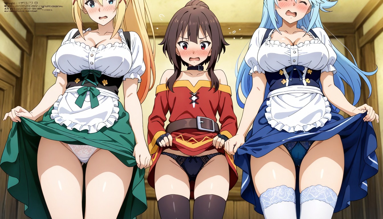 Aqua From Konosuba, Exposed Thighs, 25+ Hentai IA