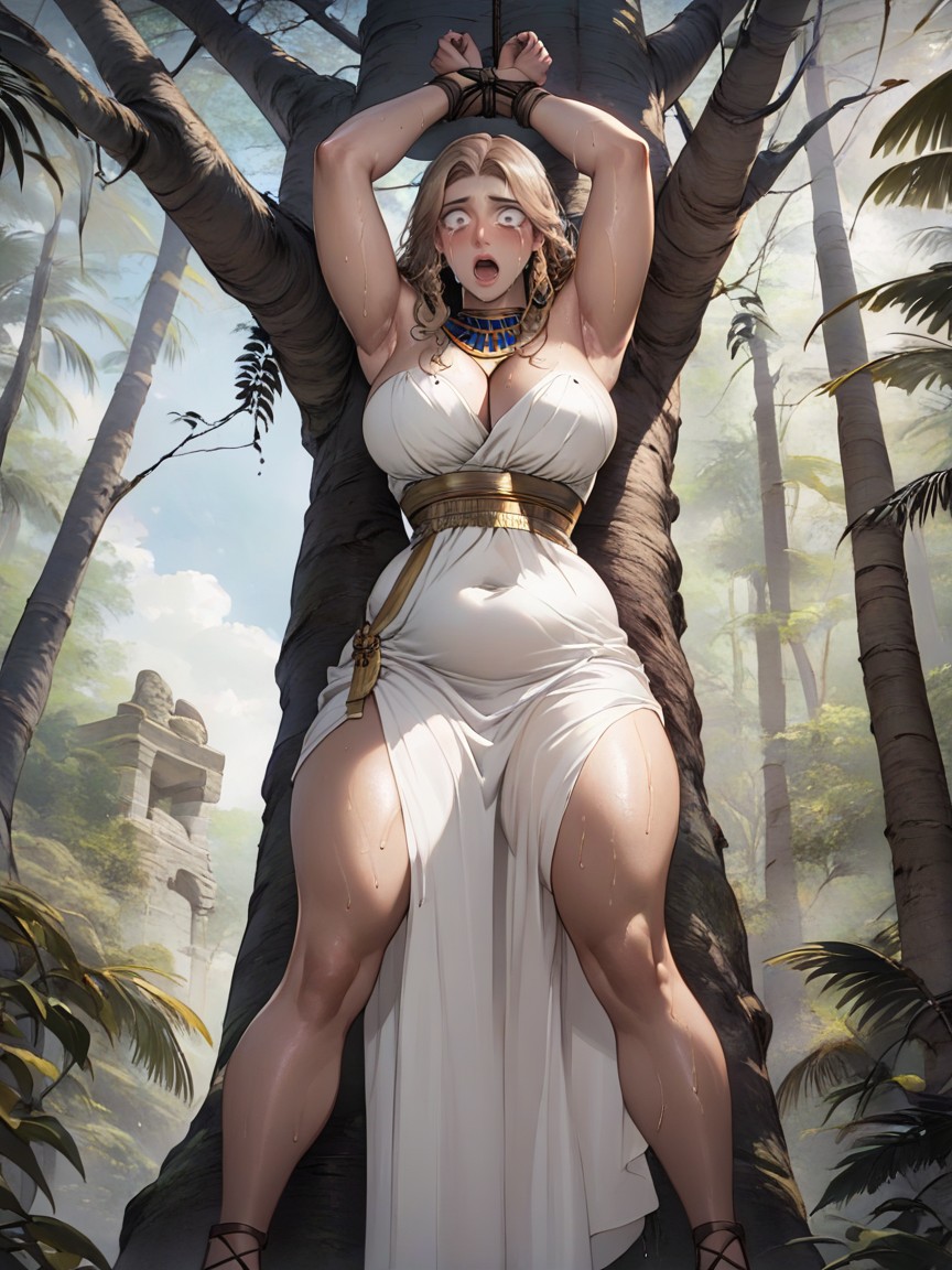 Forest, Wet Hair, Sweaty As Hell All Over Body AI Porn